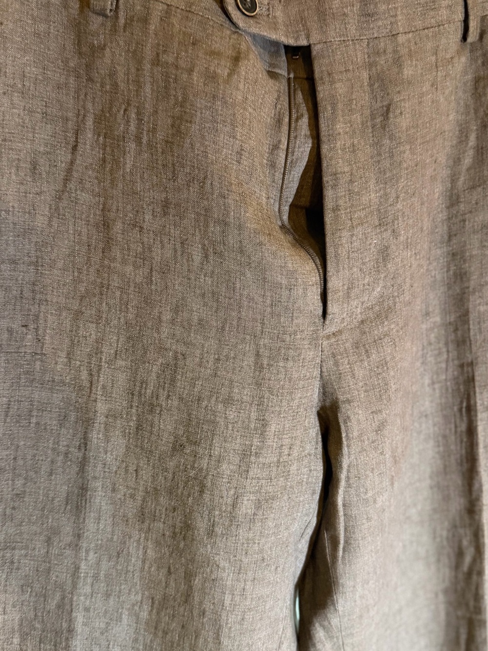 Joseph Abboud Tan Linen Trousers - Picture 5 of 9